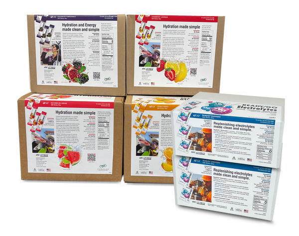 Ready/Go® Hydration Variety Pack 2 (4 boxes - 500 sticks/box & 2 boxes of 500 Electrolytes) 4 Different Flavors & Electrolytes